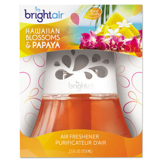 BRIGHT Air® Scented Oil Air Freshener, Hawaiian Blossoms and Papaya, Orange, 2.5 oz, 6/Carton (BRI900021CS)