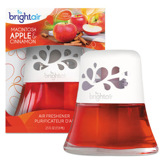 BRIGHT Air® Scented Oil Air Freshener, Macintosh Apple and Cinnamon, Red, 2.5 oz, 6/Carton (BRI900022CS)