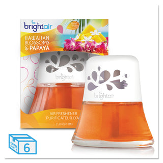 BRIGHT Air® Scented Oil Air Freshener, Hawaiian Blossoms and Papaya, Orange, 2.5 oz, 6/Carton (BRI900021CS)