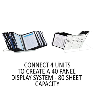 Durable® InstaView Expandable Desktop Reference System, 10 Panels, Black Borders (DBL561201)