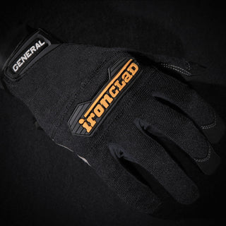 Ironclad General Utility Spandex Gloves, Black, Medium, Pair (IRNGUG03M)