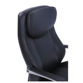 La-Z-Boy® Commercial 2000 High-Back Executive Chair, Supports up to 300 lbs., Black Seat/Black Back, Silver Base (LZB48958)
