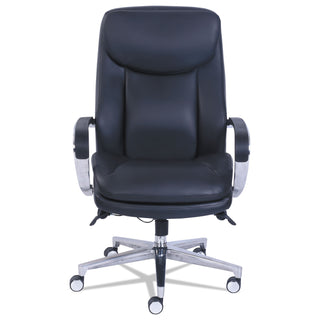 La-Z-Boy® Commercial 2000 High-Back Executive Chair with Dynamic Lumbar Support, Supports up to 300 lbs., Black Seat/Back, Silver Base (LZB48957)