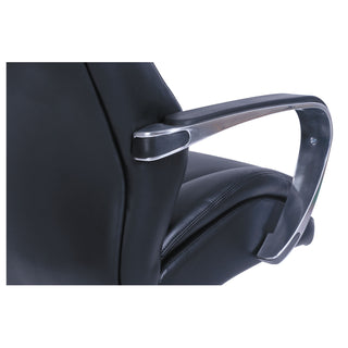 La-Z-Boy® Commercial 2000 High-Back Executive Chair, Supports up to 300 lbs., Black Seat/Black Back, Silver Base (LZB48958)