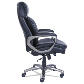 SertaPedic® Cosset High-Back Executive Chair, Supports up to 275 lbs., Black Seat/Black Back, Slate Base (SRJ48965)