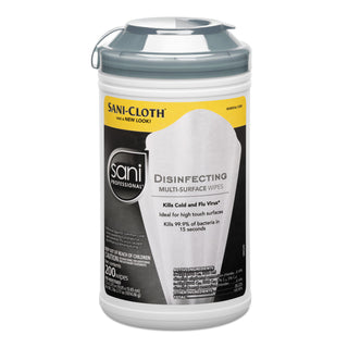 Sani Professional® Disinfecting Multi-Surface Wipes, 7 1/2 x 5 3/8, 200/Canister (NICP22884EA) (NICP22884-EA)