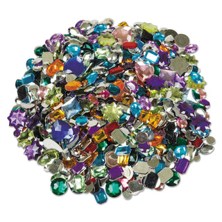 Creativity Street® Acrylic Gemstones Classroom Pack, 1 lb, Assorted Colors/Sizes (CKC3584) (CKC3584)