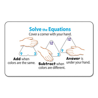 TREND® Addition/Subtraction Three-Corner Flash Cards, 6 & Up, 48/Set (TEPT1670)