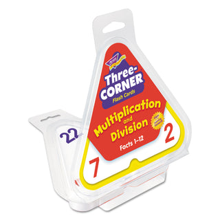 TREND® Multiplication/Division Three-Corner Flash Cards, 8 & Up, 48/Set (TEPT1671)