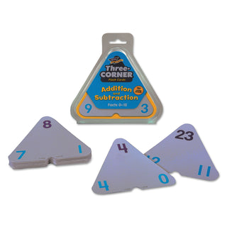TREND® Addition/Subtraction Three-Corner Flash Cards, 6 & Up, 48/Set (TEPT1670)