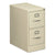 Alera® Two-Drawer Economy Vertical File, 2 Letter-Size File Drawers, Putty, 15" x 25" x 29" (ALEHVF1529PY)