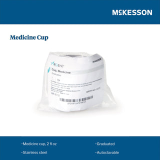 McKesson Argent™ Medicine Cup 2 oz. Silver Stainless Steel Reusable NonSterile (970121_EA)