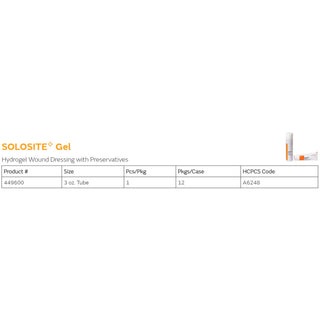 Solosite Hydrogel Wound Dressing 3 oz. Gel / Amorphous NonSterile (224395_EA)