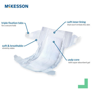 McKesson Unisex Baby Diaper Size 7 Disposable Heavy Absorbency (1144480_BG)