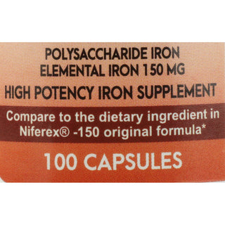 Geri-Care® Mineral Supplement Iron 150 mg Strength Capsule 100 per Bottle (689194_BT)