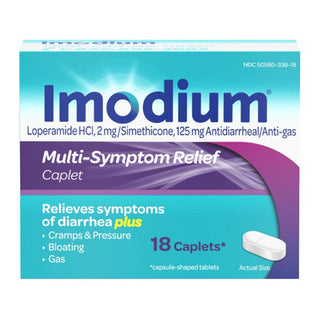 Imodium® Multi-Symptom Anti-Diarrheal 125 mg - 2 mg Strength Caplet 18 per Box (1228787_BX)