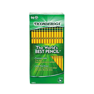 Ticonderoga® Pencils, HB (#2), Black Lead, Yellow Barrel, 96/Pack (DIX13872)