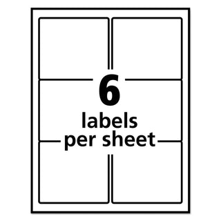 Avery® Repositionable Shipping Labels w/SureFeed, Laser, 3 1/3 x 4, White, 600/Box (AVE55164)
