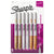 Sharpie® Metallic Fine Point Permanent Markers, Bullet Tip, Gold-Silver-Bronze, 6/Pack (SAN1829201)