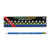 Ticonderoga® Erasable Colored Pencils, 2.6 mm, 2B (#1), Blue Lead, Blue Barrel, Dozen (DIX14209)