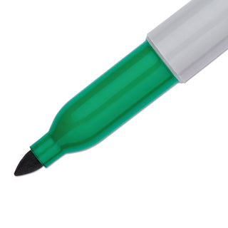 Sharpie® Fine Tip Permanent Marker, Green, Dozen (SAN30004)