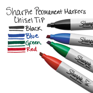 Sharpie® Chisel Tip Permanent Marker, Medium, Red, Dozen (SAN38202)