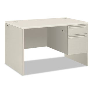 HON® 38000 Series Single Pedestal Desk, Right, 48w x 30d x 30h, Silver Mesh/Light Gray (HON38251B9Q)