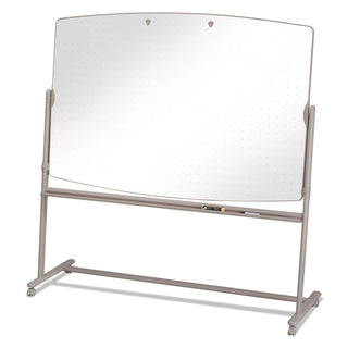 Quartet® Total Erase Reversible Mobile Easel, 72 x 48, White Surface, Neutral Frame (QRT3640TE)