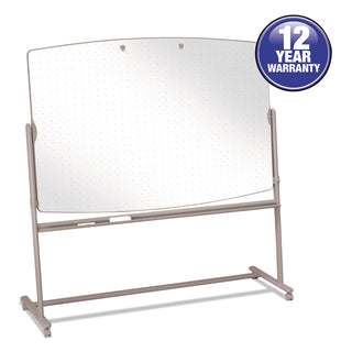 Quartet® Total Erase Reversible Mobile Easel, 72 x 48, White Surface, Neutral Frame (QRT3640TE)