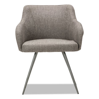 Alera® Captain Series Guest Chair, 24" x 24.5" x 30.25", Gray Tweed Seat/Gray Tweed Back, Chrome Base (ALECS4351)