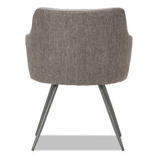 Alera® Captain Series Guest Chair, 24" x 24.5" x 30.25", Gray Tweed Seat/Gray Tweed Back, Chrome Base (ALECS4351)