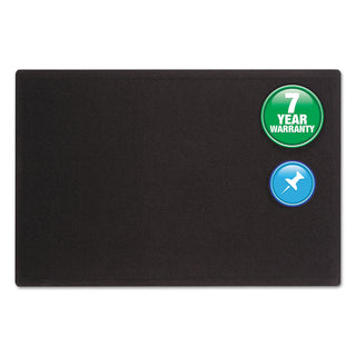 Quartet® Oval Office Fabric Bulletin Board, 36 x 24, Black (QRT7683BK)