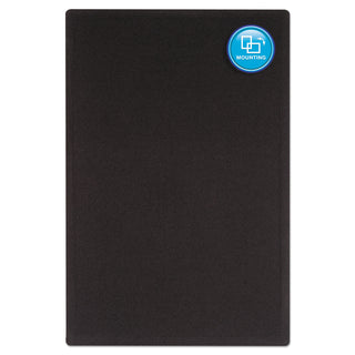 Quartet® Oval Office Fabric Bulletin Board, 36 x 24, Black (QRT7683BK)