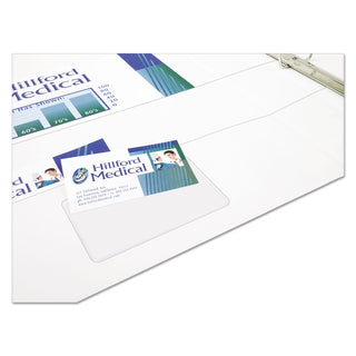 Avery® Self-Adhesive Top-Load Business Card Holders, 3.5 x 2, Clear, 10/Pack (AVE73720)