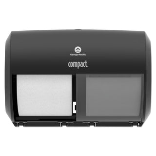 Georgia Pacific® Professional 2-Roll Side-by-Side Coreless High-Capacity Toilet Paper Dispenser, 11.5" x 8", Black (GPC56784A) (GPC56784A)