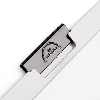 Durable® Vinyl DuraClip Report Cover w/Clip, Letter, Holds 30 Pages, Clear/Red, 25/Box (DBL220303BX)