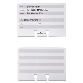 Durable® TELINDEX Desk Address Card File, Holds 500 4 1/8 x 2 7/8 Cards, Graphite/Black (DBL241201)