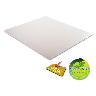 Alera® Occasional Use Studded Chair Mat for Flat Pile Carpet, 46 x 60, Rectangular, Clear (ALEMAT4660CFPR)