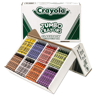 Crayola® Jumbo Classpack Crayons, 25 Each of 8 Colors, 200/Set (CYO528389)