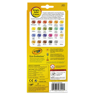 Crayola® Erasable Color Pencil Set, 3.3 mm, 2B (#1), Assorted Lead/Barrel Colors, 24/Pack (CYO682424)