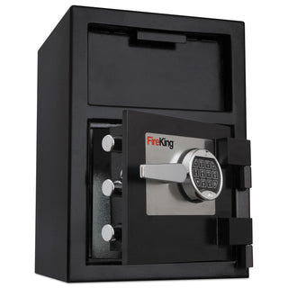 FireKing® Depository Security Safe, 2.72 cu ft, 24w x 13.4d x 10.83h, Black (FIRSB2414BLEL)