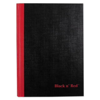 Black n' Red™ Casebound Notebooks, Wide/Legal Rule, Black Cover, 8.25 x 5.68, 96 Sheets (JDKE66857)