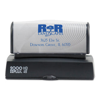 Cosco® HD Custom Stamp, Pre-Inked, Black/Blue/Green/Gold/Orange/Red/Violet, 3 3/16 x 1 (COS1PIHD45)