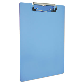 Saunders Plastic Clipboard, 1/2" Capacity, 8 1/2 x 12 Sheets, Ice Blue (SAU00439)