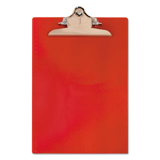 Saunders Recycled Plastic Clipboard with Ruler Edge, 1" Clip Cap, 8 1/2 x 12 Sheets, Red (SAU21601)