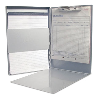 Saunders Snapak Aluminum Side-Open Forms Folder, 1/2" Clip, 8 1/2 x 12 Sheets, Silver (SAU10517)