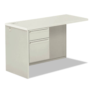 HON® 38000 Series Return Pedestal, Box/File, 26.38wx50.38dx31.38h, Left, Silver/Lt GY (HON38216LB9Q)