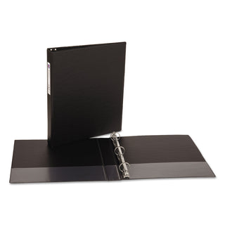 Avery® Economy Non-View Binder with Round Rings, 3 Rings, 1" Capacity, 11 x 8.5, Black (AVE04301)