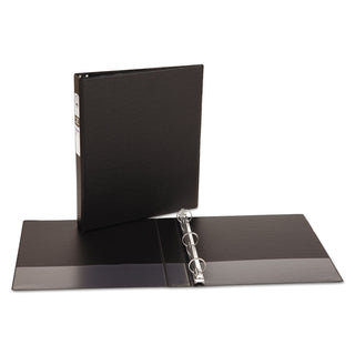 Avery® Economy Non-View Binder with Round Rings, 3 Rings, 1" Capacity, 11 x 8.5, Black (AVE03301)