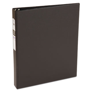 Avery® Economy Non-View Binder with Round Rings, 3 Rings, 1" Capacity, 11 x 8.5, Black (AVE03301)